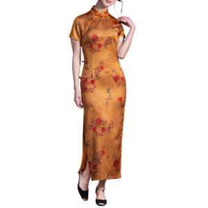 Women’s Luxury Chrysanthemum Jacquard Cheongsam Dress