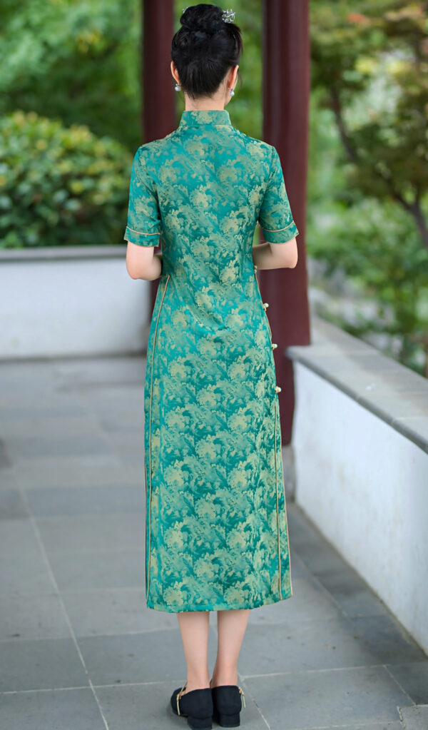 Women’s Emerald Green Traditional Chinese Dress - Image 7