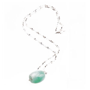 Jadeite Silver Chain Necklace